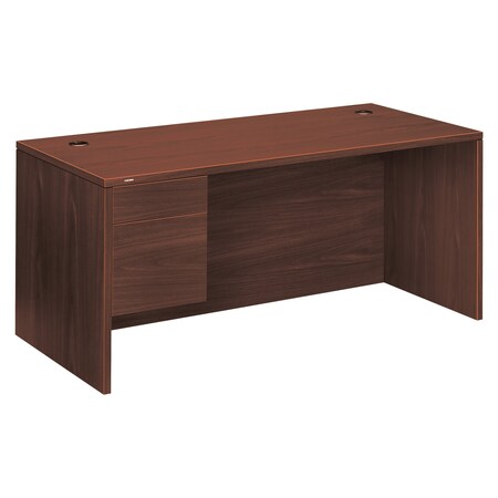 Hon Pedestal Desk L Left 3/4-Height Pedestal Desk, 30 in D X 29.5" H, 66" W X Woodgrain Laminate H10584L.NN